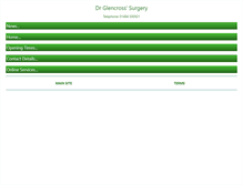 Tablet Screenshot of glencrosssurgery.nhs.uk